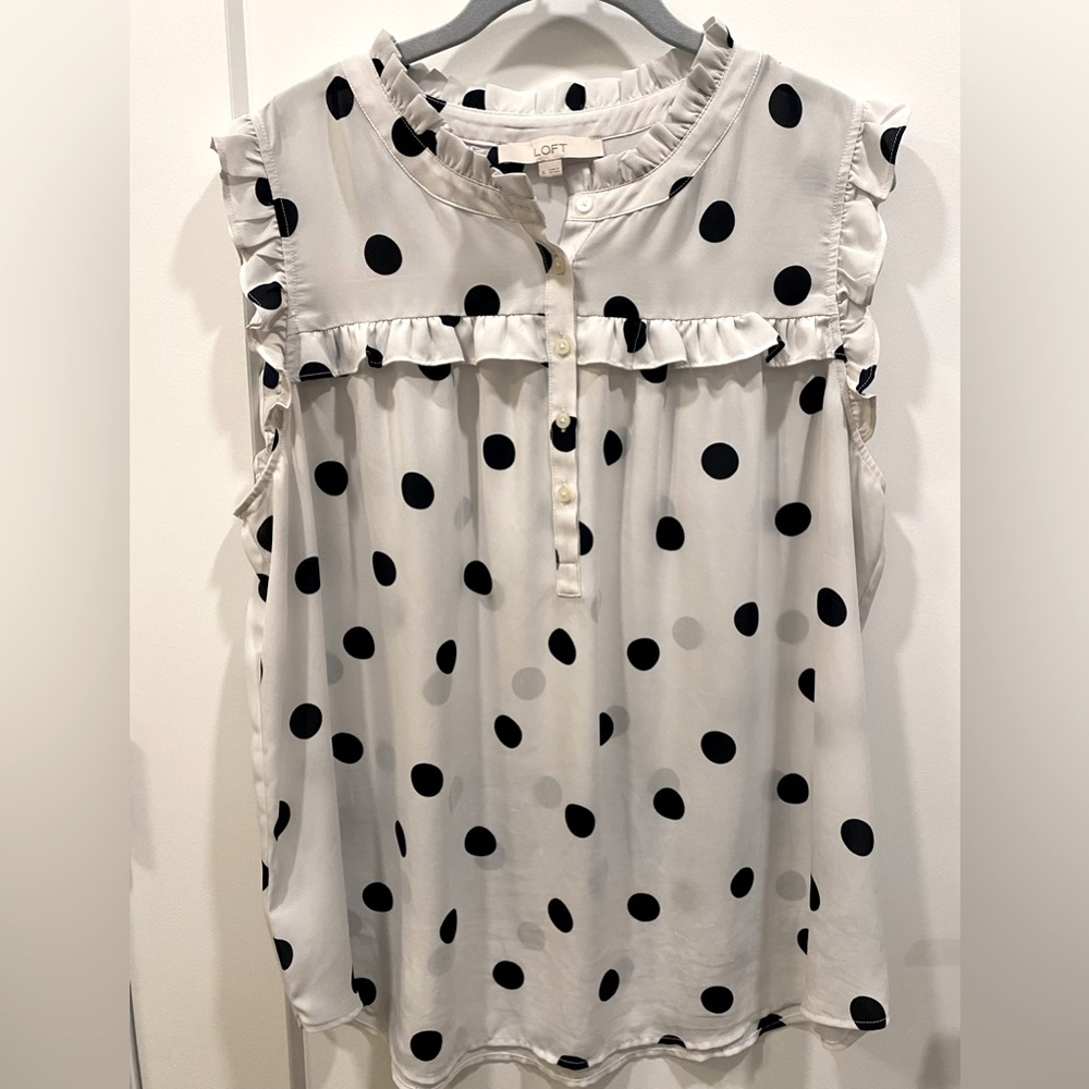 LOFT Polka dot blouse